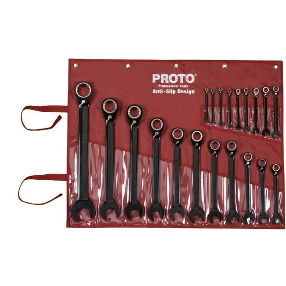 Spline Reversing Combination Ratcheting Wrenches, Inch, 20 per roll