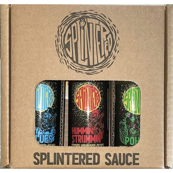 Splintered Sauce Trio | Hot Sauce Three-Pack | Carolina Reaper | Strawberry | Blueberry | Raspberry