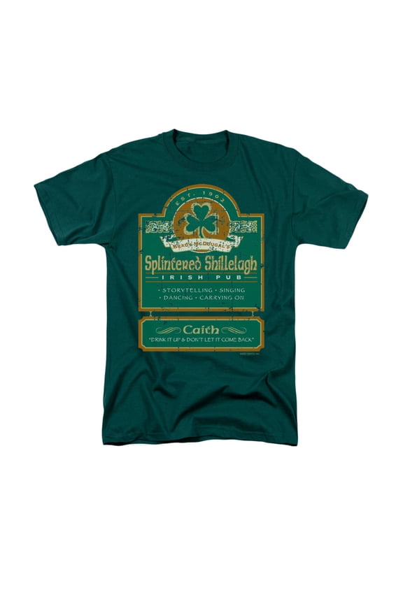 Splintered Shillelagh Irish Pub Adult T-Shirt Tee