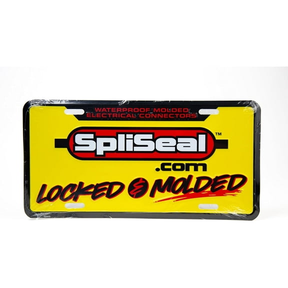 Spliseal Waterproof, Locked & Moulded License Plate Durable License Plate for Projects & Shops