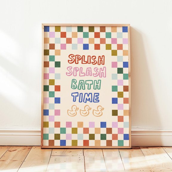 Splish Splash Bath Colorful Bathroom Art
