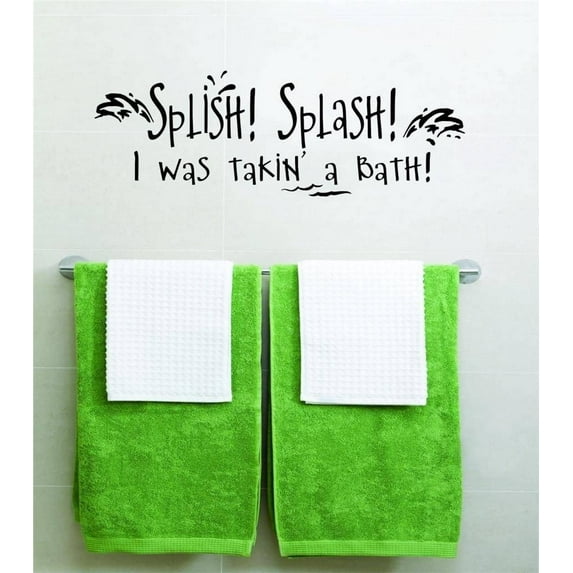 Splish Splash Picture Art - Living Room - Home Decor Sticker - Vinyl Wall Decal