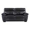 thumbnail image 1 of Split Back Leatherette Loveseat with Diamond Pattern and Padded Arms Black, 1 of 2