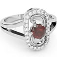 thumbnail image 1 of Split Band Lab-Created Ruby Diamond Cocktail Ring In 14k White Gold, 1 of 6