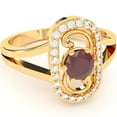 thumbnail image 1 of Split Band Ruby Diamond Cocktail Ring In 14k Yellow Gold, 1 of 6