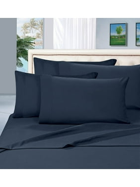 Split Bed Sheet Set (5 Pieces) Adjustable Bed Sheets,Split King, Navy
