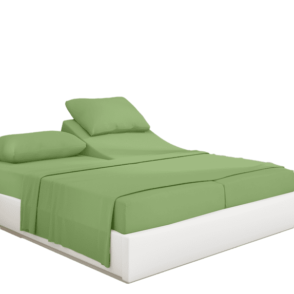 PRATYUX Split King 7-PC Sheet Set - 800-TC 100% Egyptian Cotton, 20" Deep Pockets - Sage