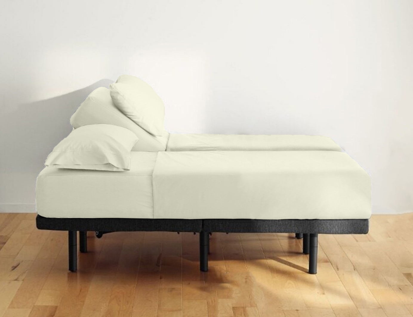 Split CalKing Sheet Sets for Adjustable Bed, 1000 Thread Count 100 Egypt Cotton, 5Piece Split