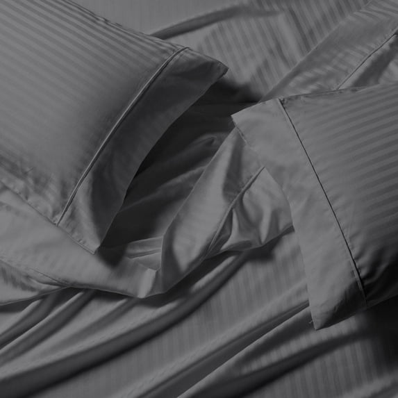 Split California King Sheet Set 650 Count Damask Stripe