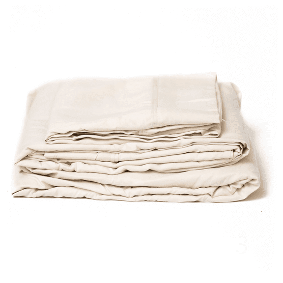 Split California King Cream Microplush and Bamboo Rayon Sheet Set for Bedroom