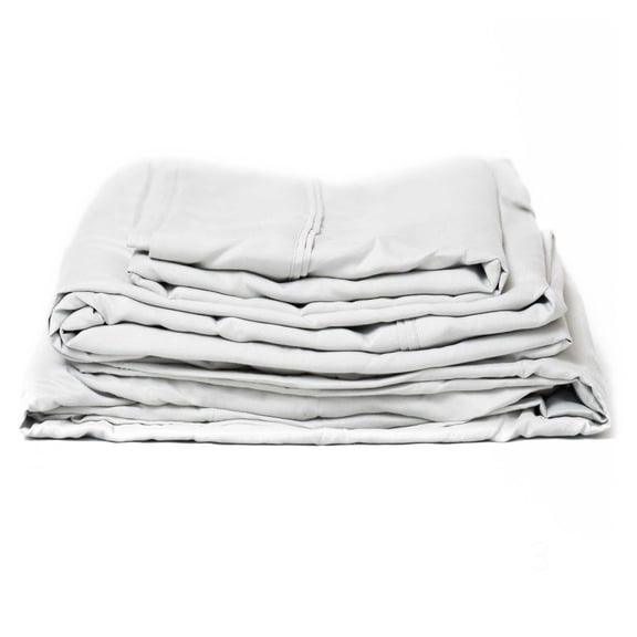 Split California King Microplush and Rayon from Bamboo Sheet Set in Pewter for Bedroom