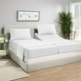thumbnail image 1 of Split California King Sheets Sets for Adjustable Bed - 1000-Thread-Count 100% Egyptian Cotton, Sateen Weave 30-Inch Extra Deep Pockets 1000-TC Bedsheet - White, 1 of 8