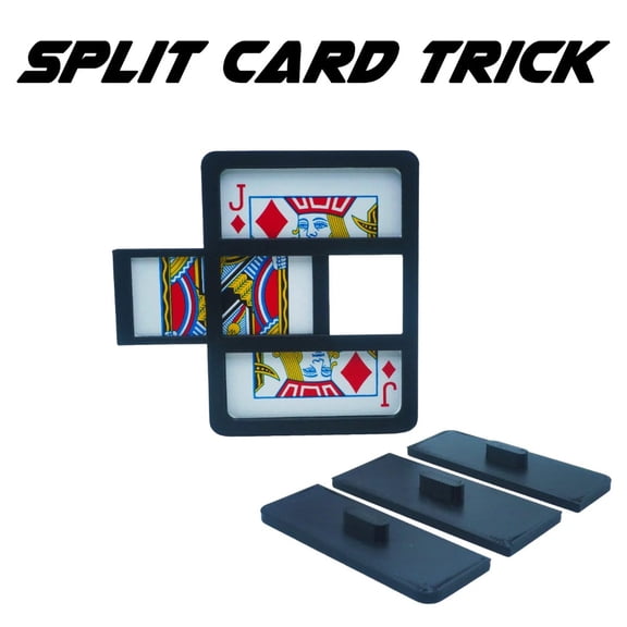 Split Card Trick Magic Tricks Selected Card Splits Into Three Pieces Broken and Restoration Magia Close-up Illusions Gimmicks