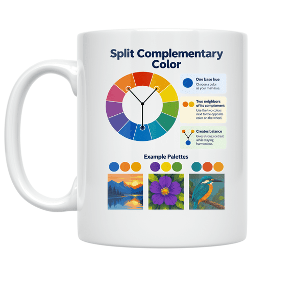 Split Complementary Color Reference - Art and Design Enthusiast - 11 oz Ceramic Coffee Mug