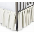 thumbnail image 1 of Split Corner Ruffle Bed Skirts, 12" Tailored Drop Bed Skirt, Dust Ruffle Bedskirt with Platform, 100% Microfiber, Extra Soft -Olympic Queen Size-Ivory Solid, 1 of 5