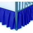 thumbnail image 1 of Split Corner Ruffle Bed Skirts 14" Drop, Fully Elastic Dust Ruffle, 100% Microfiber, Split Corner Bed Skirt Fade Resistant, Machine Washable Luxurious Fabric, Cal king Size - Royal Blue Solid., 1 of 2