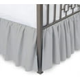 thumbnail image 1 of Split Corner Ruffle Bed Skirts, 18" Tailored Drop Bed Skirt, Dust Ruffle Bedskirt with Platform, 100% Microfiber, Extra Soft -Twin Size-Light Gray Solid, 1 of 5