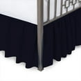 thumbnail image 1 of Split Corner Ruffle Bed Skirts, 30" Tailored Drop Bed Skirt, Dust Ruffle Bedskirt with Platform, 100% Microfiber, Extra Soft -Twin-XL Size-Navy Blue Solid, 1 of 5