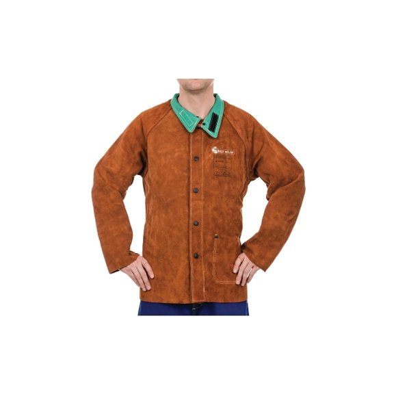 Split Cowhide Leather Jacket, X-Large, Lava Brown