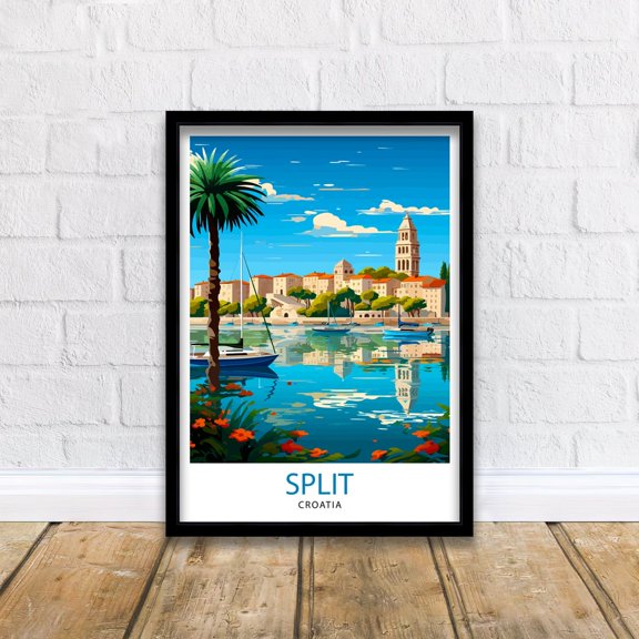 Split Croatia Print Split Wall Decor Split Poster Split Art Print Split Wall Art Gift for Split Travel Split Home Decor, Poster Only