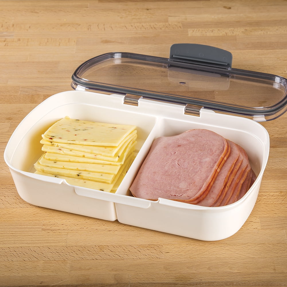 Clear BPA-Free Rectangular Meal Prep Jar with Flip Top Lid