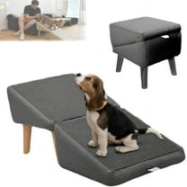 Split Dog Ramp, All-in-One Lightweight Folding Pet Ramps Stairs for Couch, Dog Chair for Bed, Couch, Pet Steps Large and Small Dogs, Outdoor Dogs Ramp Porch Steps(Gray, 1PC)