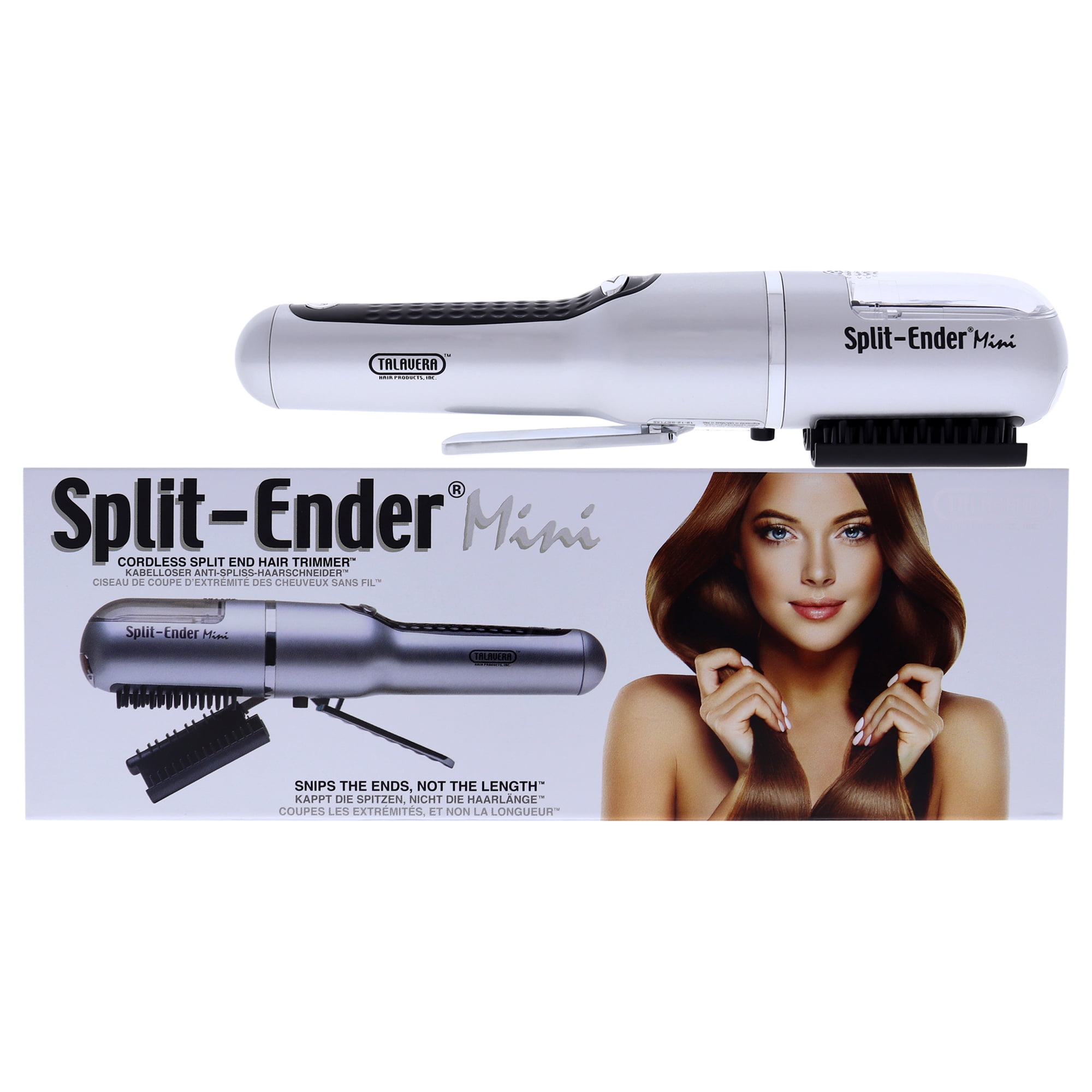 Split Ender Mini - Portable Split End Hair Trimmer (Silver) 