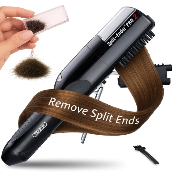 Split Ender Pro 2 - Cordless Split End Hair Trimmer, Rechargeable Tool for the Fast & Easy Removal of Split Damaged Hair Ends - Black