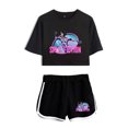 thumbnail image 1 of Split Fiction Fashion and trendy women's short sleeved shorts streetwear set, 1 of 3