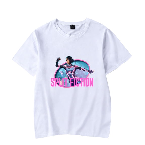 Split Fiction T-shirt loose summer fashion trend men's and women's short sleeved T-shirt top