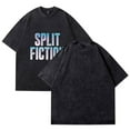 thumbnail image 1 of Split Fiction Unisex Washed Cotton T-Shirt – Crew Neck Short Sleeve Street Fashion Summer, 1 of 6