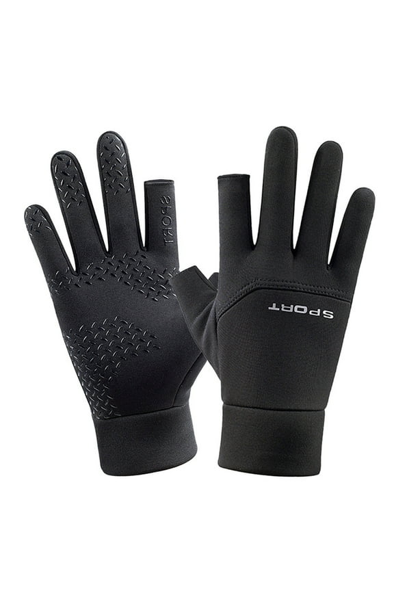 Split-Finger Winter Gloves with Touchscreen Capability for Outdoor Activities 1 Pair