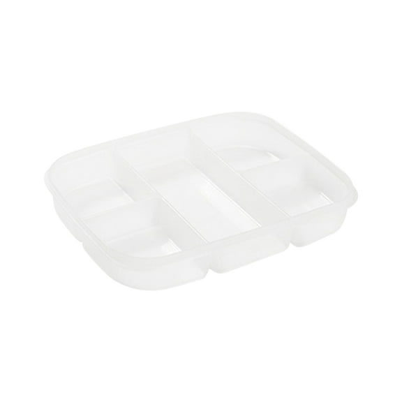 Split Food Storage Container, Reusable Bento Lunch Box, Vegetable Tray with Lid, Food Container for Meat, Vegetables, Snacks, Fruits, 5 Compartments/6 Compartments