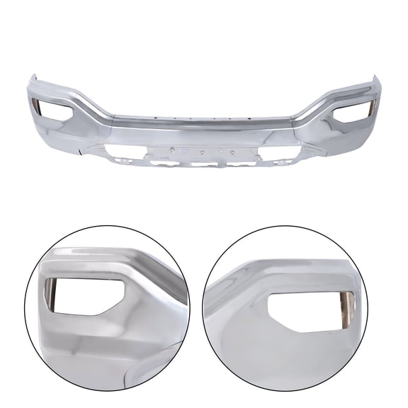Split Front Bumper Chrome GM1002867 For GMC Sierra 1500 2016-18 W/o Sensor Hole