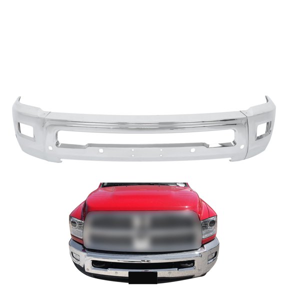Split Front Bumper High Quality W/ Fog Light Holes For RAM 2500 3500 2010-2018