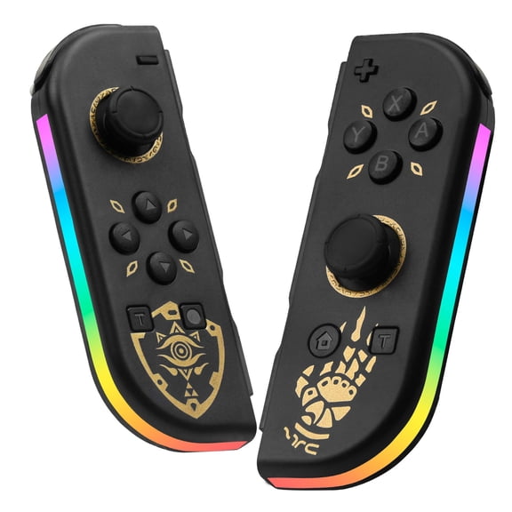 Split Game Controller with Light for Portable Game Consoles, Wireless Controller with Motion Control/Turbo/Screenshot/Wake-Up Function