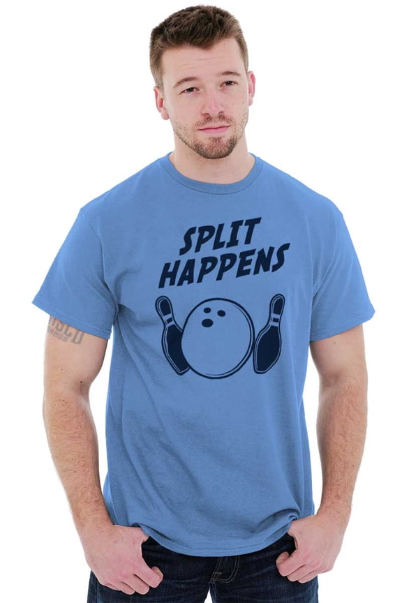 Split Happens Bowling League Nerd Plus Size Crewneck Graphic Tee Shirt Brisco Brands 2X