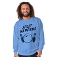 thumbnail image 1 of Split Happens Bowling League Nerd Unisex Plus Fleece Graphic Sweatshirt Brisco Brands 2X, 1 of 5