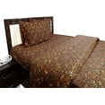 thumbnail image 1 of Split Head CalKing Sheets Sets for Adjustable Bed - 700-Thread Count 100% Egyptian Cotton - 4-PC Set - 10" Deep Pockets - FlexTop Cal-King 32" Split, Leopard Print, 1 of 7