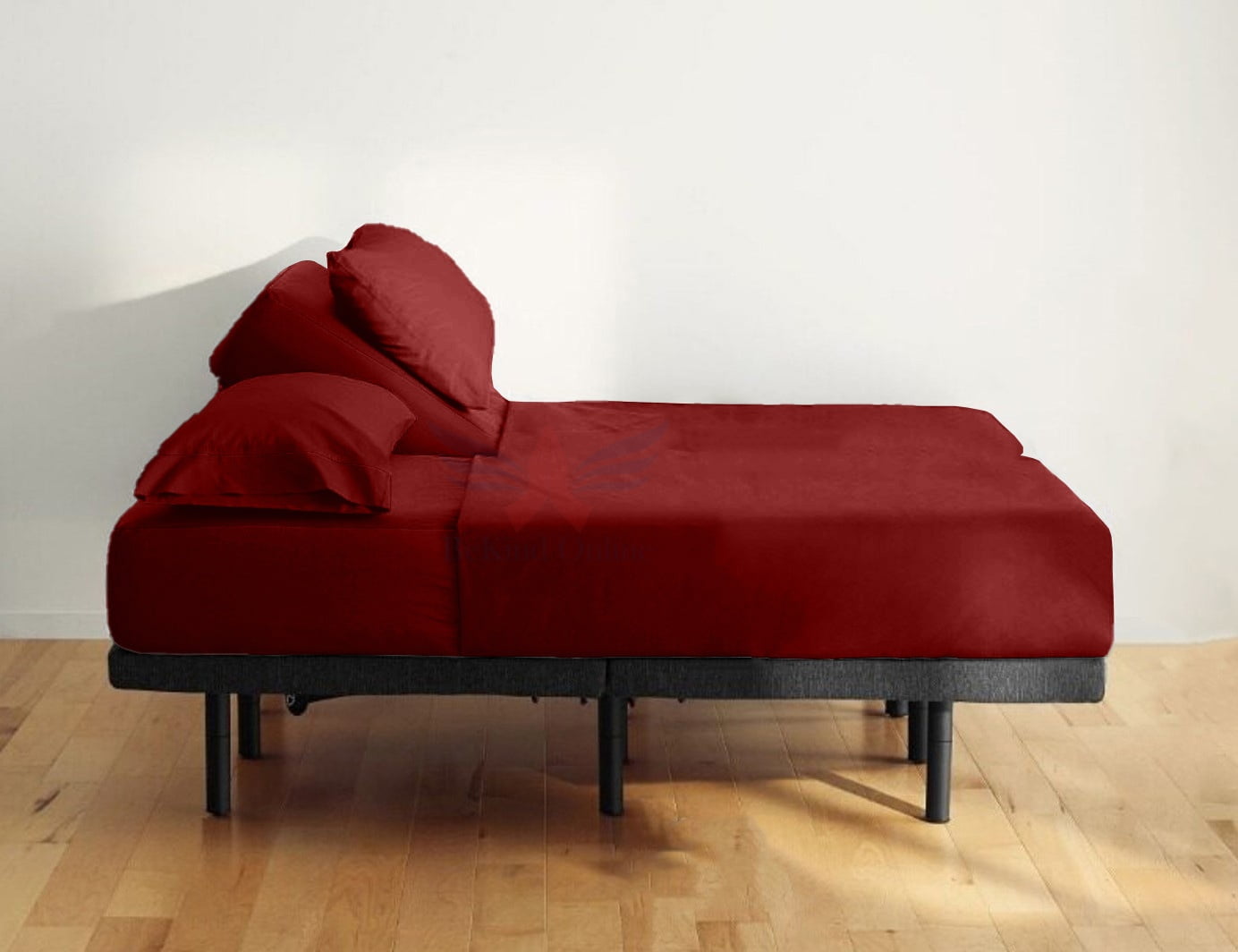 Split Solid Split Head CalKing Sheets Sets for Adjustable Bed - 800-Thread Count ...
