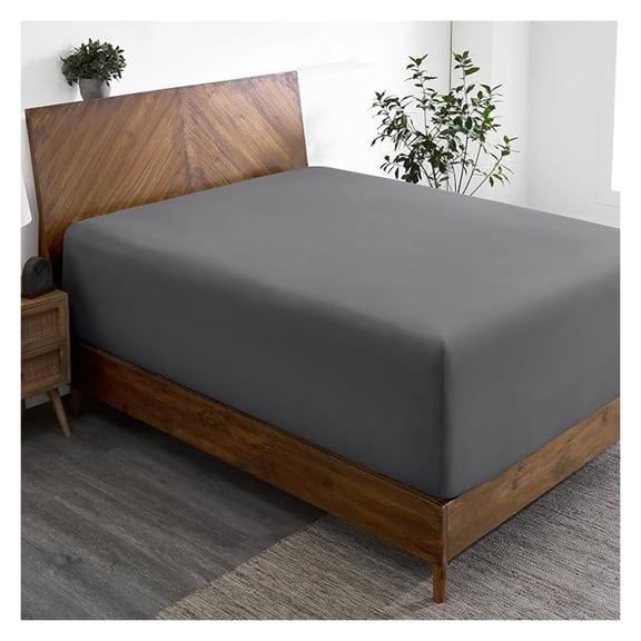 Split Head Flex King Fitted Sheet - Extra Deep Pocket Fitted Sheet - Premium 1800 Microfiber - Ultra-Soft Wrinkle Free (Split Head Flex King - 11" to 22" Pocket, Grey)