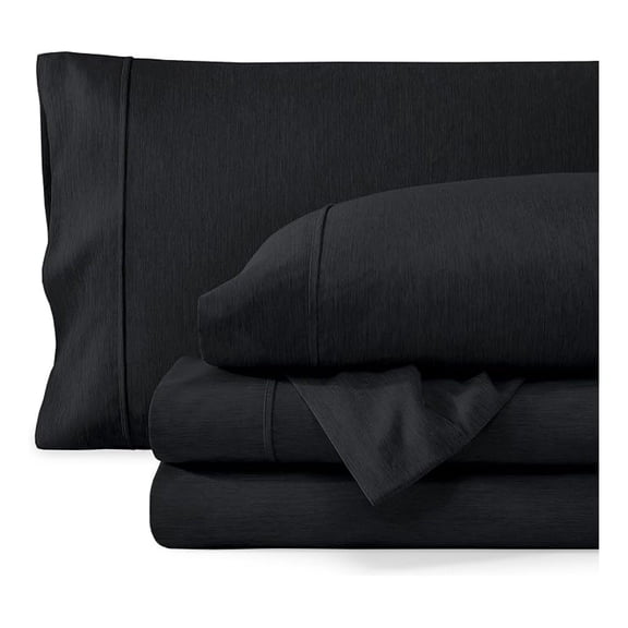 Split Head Flex King Sheet Set - 1800 Ultra-Soft Microfiber Double Brushed - Deep Pockets - Easy Fit - 4 Piece Set - FlexTop Bed Sheets (Split Head Flex King, Heathered Black)