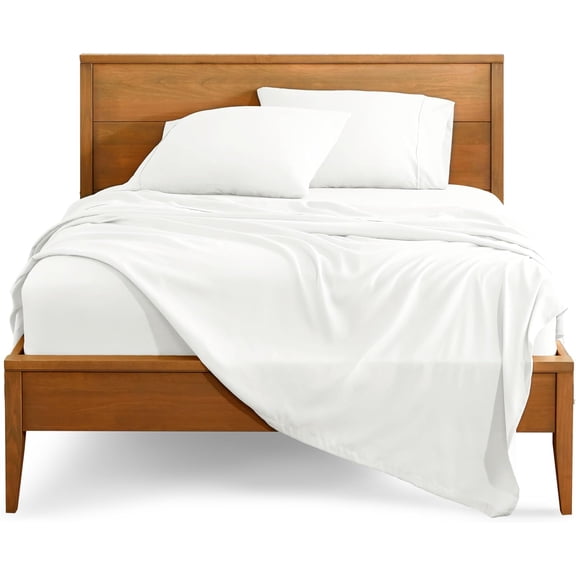 Split Head Flex King Sheet Set 4 Piece Cream Ultra Soft Microfiber Deep Pocket