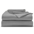 thumbnail image 1 of Split Head King Size Sheet Set 4-Piece Giza Cotton - Premium 800-Thread-Count 100% Giza Egyptian Cotton, Fit Upto 30 inches Extra Deep Pockets Mattress - Light Grey, 1 of 7