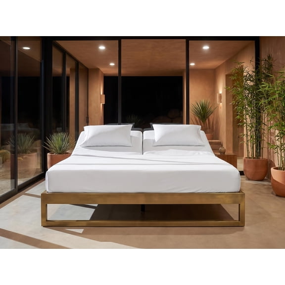Split Head Queen Bamboo Derived Viscose Cooling Sheets Set for Adjustable Beds - 800 Thread Count [36 Inch Split-Top], 30" Deep Pockets FlexTop Bedding - White