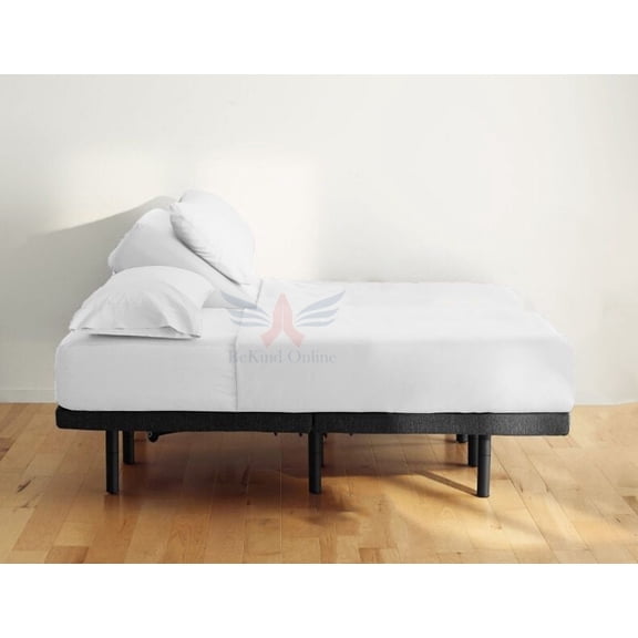 Split Head Queen Sheets Sets for Adjustable Bed - 800-Thread Count 100% Egyptian Cotton - 4-PC Set - 12" Deep Pockets - FlexTop Queen 30" Split, White Solid