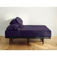 thumbnail image 1 of Split Head Queen Sheets Sets for Adjustable Bed - 800-Thread Count 100% Egyptian Cotton - 4-PC Set - 19" Deep Pockets - FlexTop Queen 28" Split, Plum Solid, 1 of 7