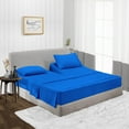 thumbnail image 1 of Split Head Queen Size Top Split Sheet Set of 4 Pcs, Adjustable Split 39 inches from The Top, Egyptian Cotton 1000 Thread Count Solid, 18 Inch Deep Pocket For Adjustable Beds, Royal Blue, 1 of 4