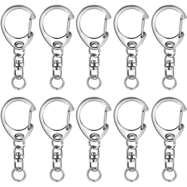 Staga Split Key Ring with Chain and Jump Rings Gold/Silver Metal Split Key Chain Ring Parts with Open Jump Ring and Connector, Women's, Size: Small