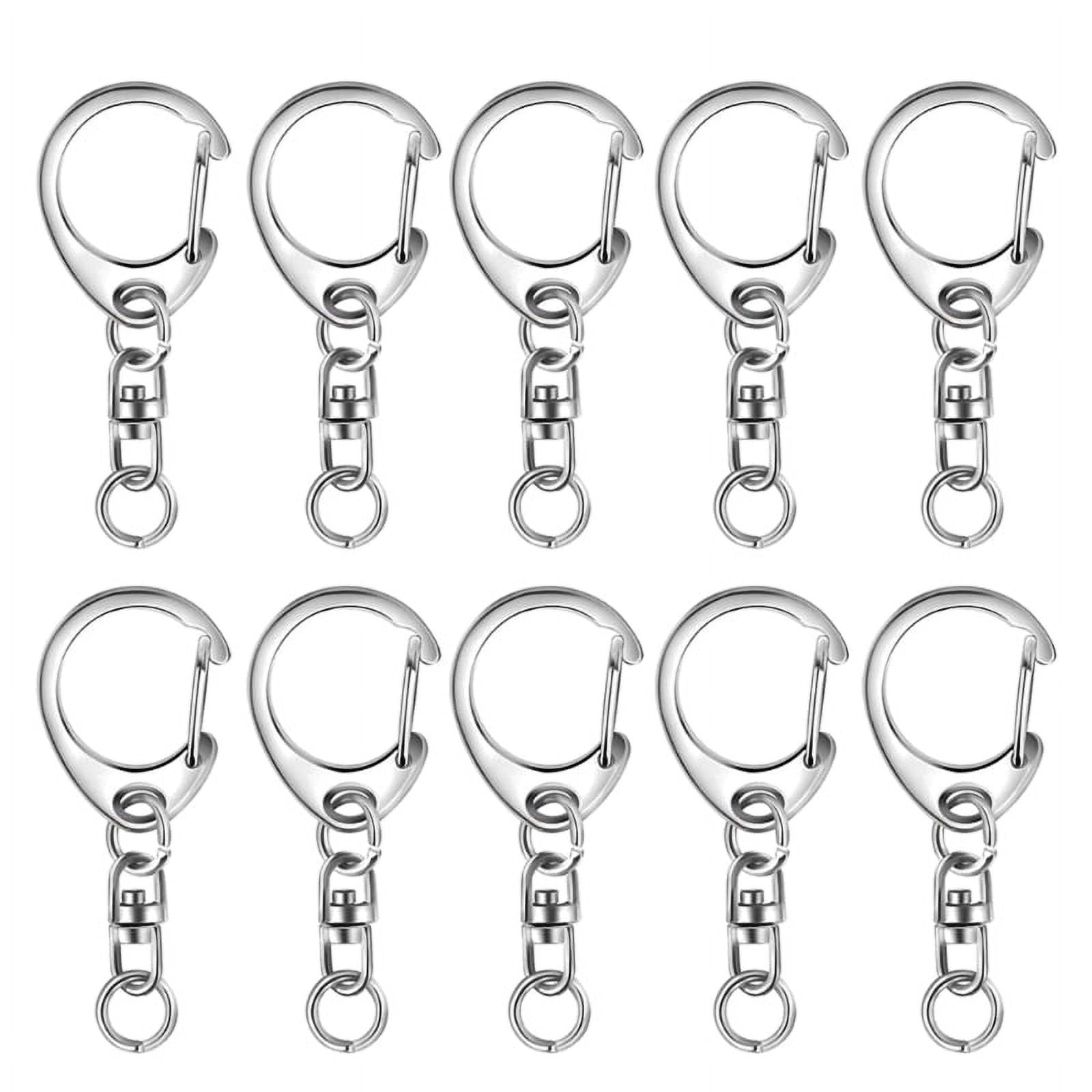 Small Key Chain Ring 50 PCS Metal Split Rings 20mm Stainless Steel Flat  Rings with Excellent Spring Retention for Keys Organization/Jewlery Making